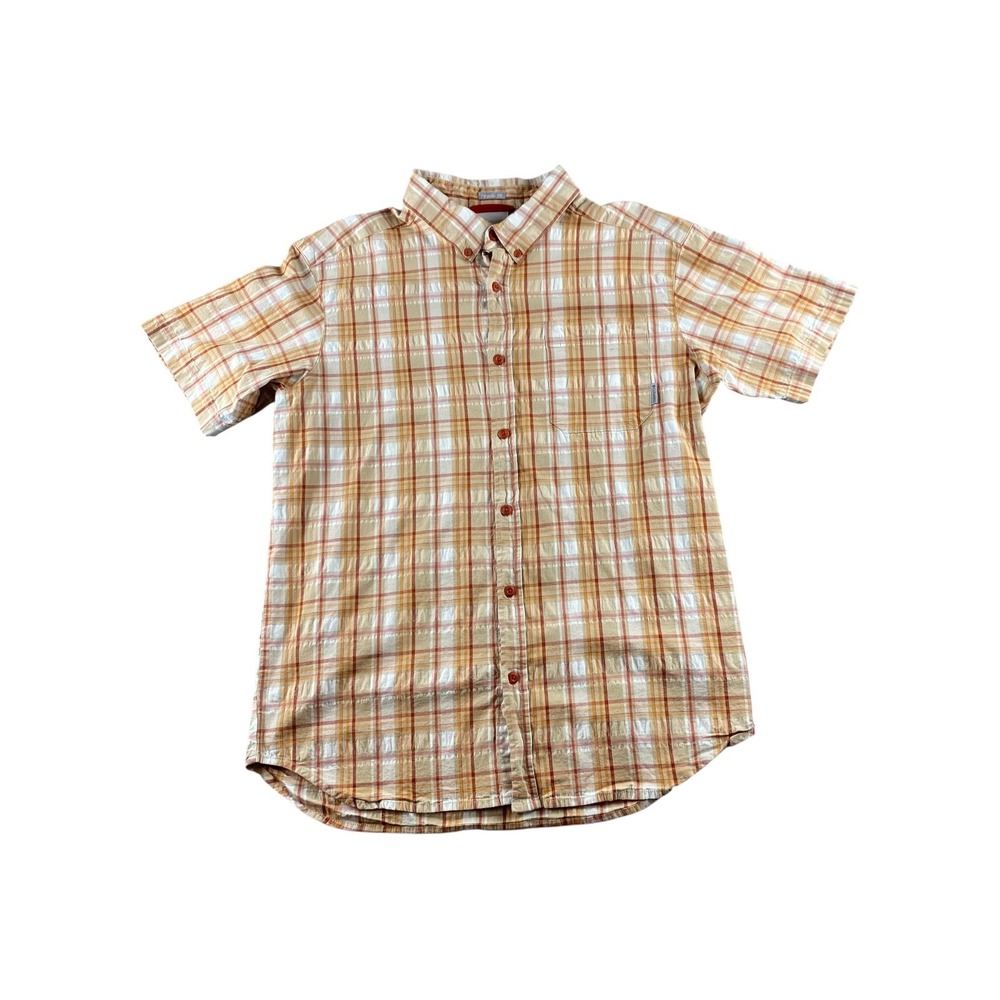Columbia Sportswear Regular Fit Plaid Short Sleeve Button Up Shirt Men's Large